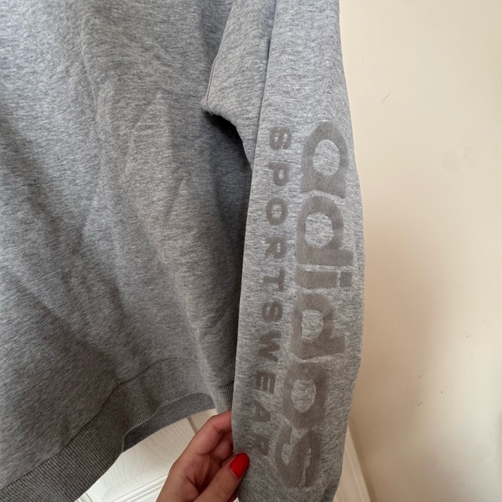 Adidas Women's Gray Crewneck Sweater - Picture 2 of 6